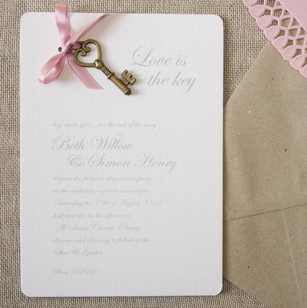 partecipazioni matrimonio con chiave