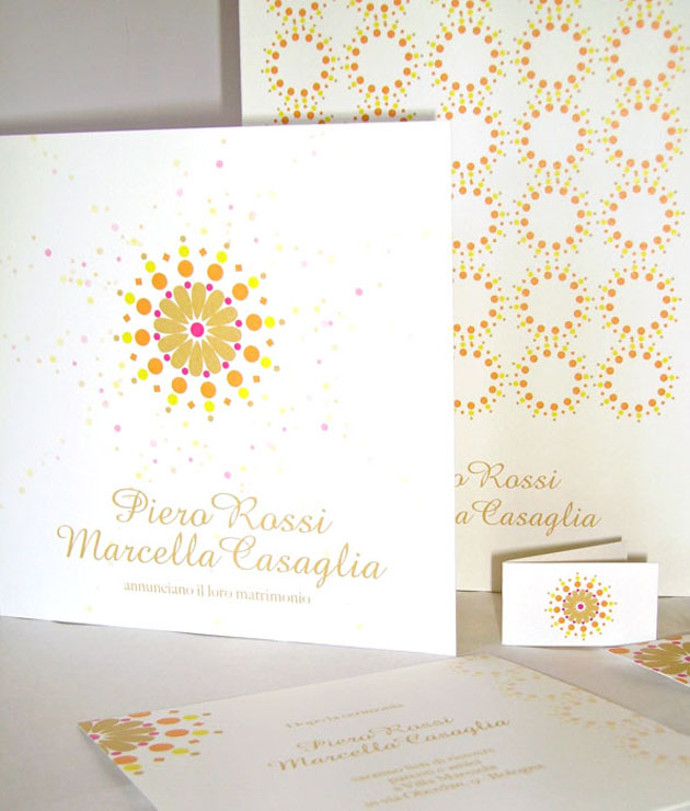 Partecipazioni di matrimonio con esplosione di coriandoli