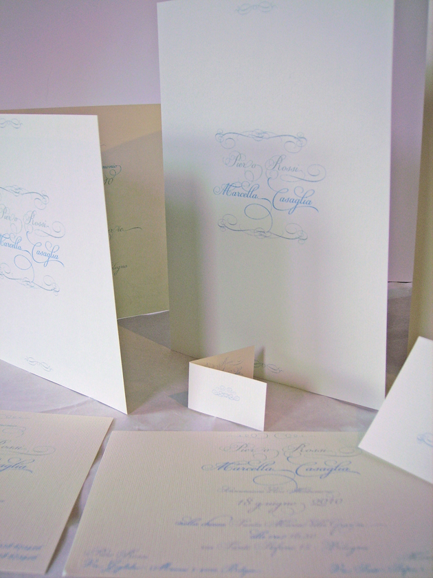 Partecipazioni di matrimonio calligrafiche