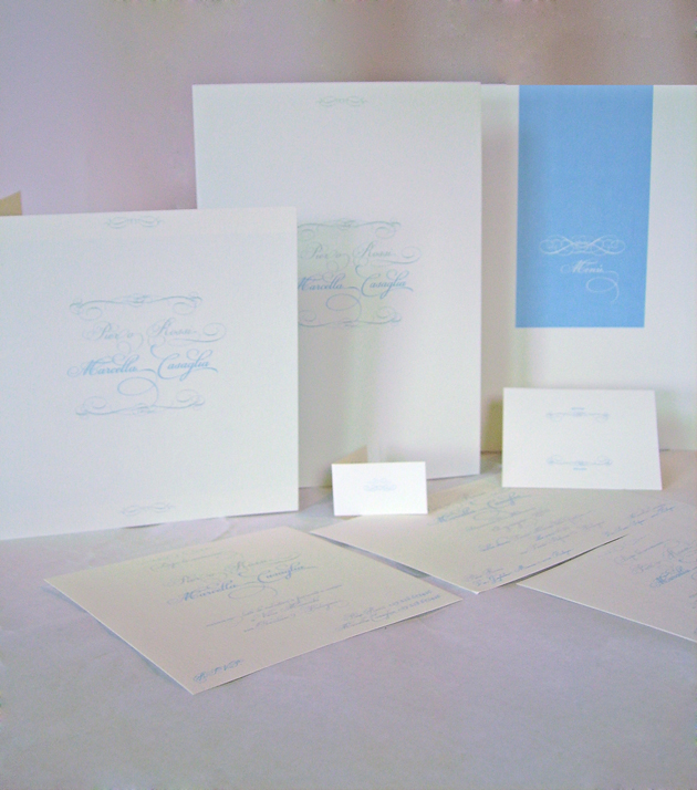 Partecipazioni di matrimonio calligrafiche