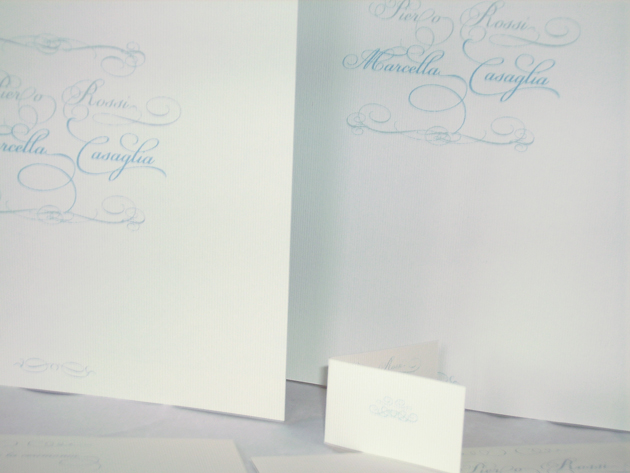 Partecipazioni di matrimonio calligrafiche