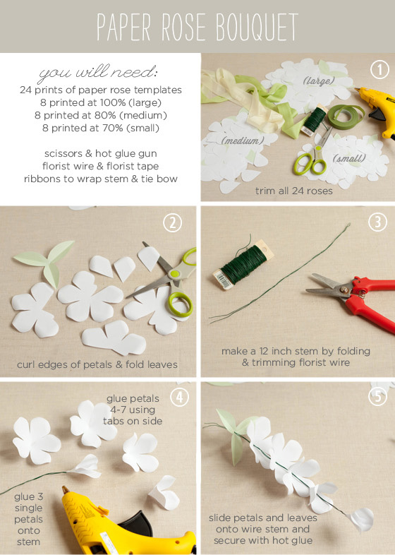 Tutorial bouquet sposa con rose di carta