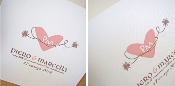 Partecipazioni di matrimonio a tema miele