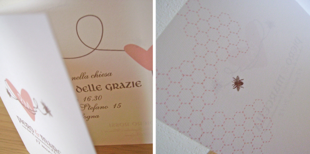 Partecipazioni di matrimonio a tema miele