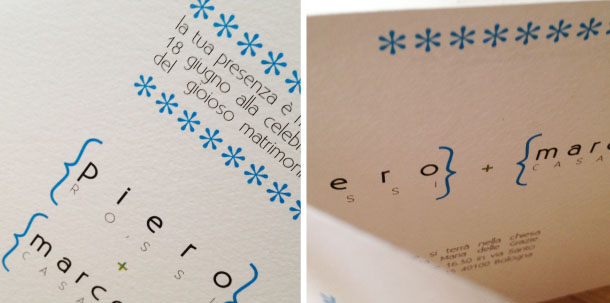 partecipazioni per matrimonio asterisco