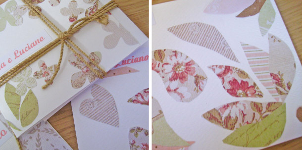 Partecipazioni di matrimonio fai da te col decoupage