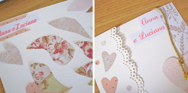 Partecipazioni di matrimonio fai da te col decoupage