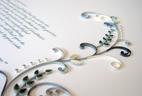 Partecipazioni di matrimonio quilling