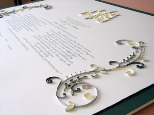 Partecipazioni di matrimonio quilling