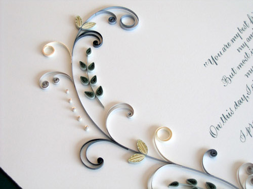 Partecipazioni di matrimonio quilling