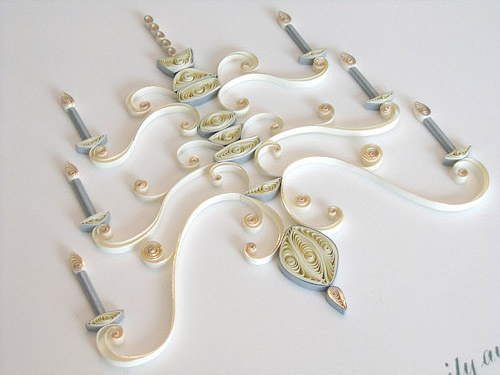 Partecipazioni di matrimonio quilling