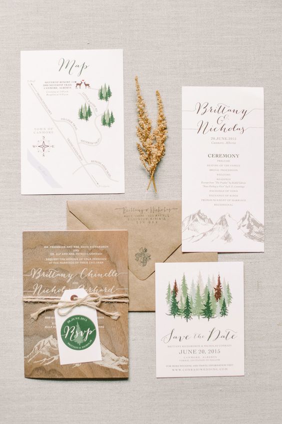 Partecipazioni matrimonio montagna