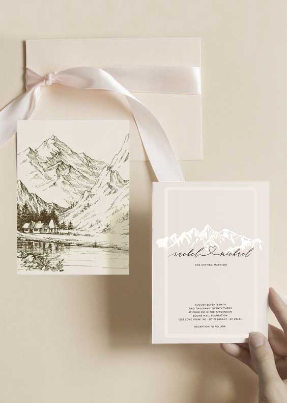 Partecipazioni matrimonio montagna