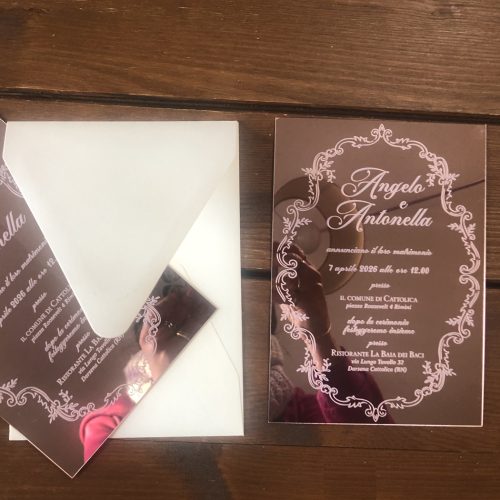 Partecipazioni matrimonio a specchio